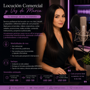 Locución Comercial y Voz de Marca